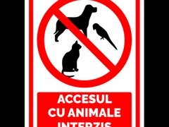 Indicator pentru accesul cu animale interzis